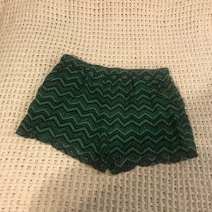 Green and black shorts